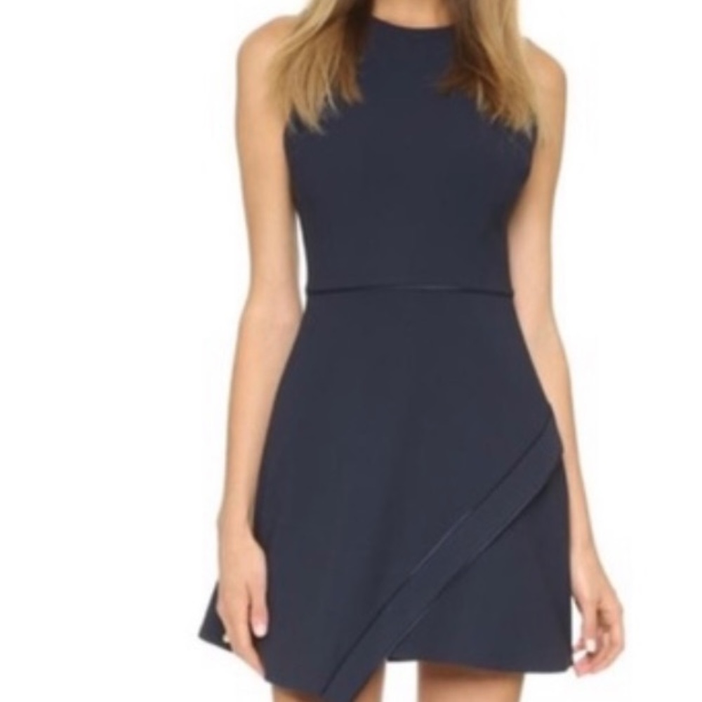 Elizabeth + James Navy Peplum Dress